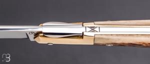   Couteau " Issoire " custom de Jérôme Bellon - Bois de cerf et RWL34