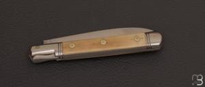 Couteau  " Issoire "  ivoire de mammouth et RWL-34 de Robert Beillonnet