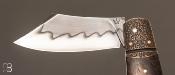 Couteau "Jackdaw" pliant custom Loupe de noyer par Nicolas Weber