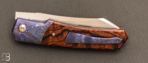    Couteau " KRYPTO " custom par Rémi Lavialle - RWL34 et bois de fer d'Arizona