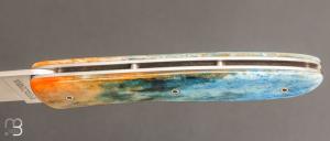 Couteau " L08 " de poche pliant par Perceval - Os de chameau et 19C27