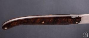     Couteau " Laguiole 13 cm " pliant fait main par Bastien Toubhans - Atelier Beau Merle - Bois de fer d'Arizona
