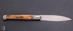     Couteau " Laguiole droit " par Erwan Aubriet - Ivoire de mammouth et RWL34