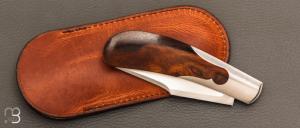  Couteau  " Lanny's clip " custom de Jean Baptiste Leveque - Bois de fer et RWL34