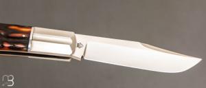    Couteau " Lanny's clip " de Ken Steigerwalt - Amber Stag et RWL34