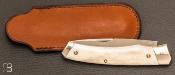 Couteau de poche Le 1820 en bois de cerf par Mathieu Herrero
