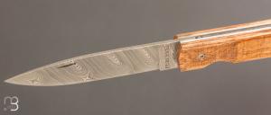  Couteau  " Le Français "  par Atelier Perceval - Fût de chêne et Damasteel®