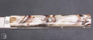   Couteau " Le Français "  par Atelier Perceval - Corne de bélier et 19C27