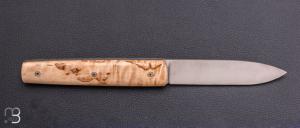  Couteau " Le Gone " mid-tech design d'Eric Depeyre  - Bouleau et 12C27 