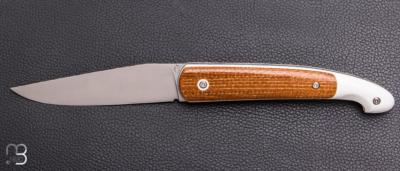    Couteau " Le Passager Summer" de Pierre Thomas - Atelier Odae - G10 et Micarta