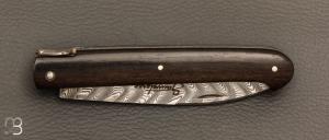    Couteau " Le Sauveterre " - Ébène et lame damas