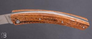   Couteau Le Thiers 11CM par Cognet -  Bois de cerf et 14c28N