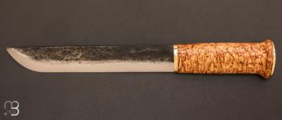 Couteau " Leuku " de chasse de Pekka Tuominen - Bouleau madré