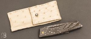  Couteau " Lock-Back trompe l'œil" de Alain & Joris Chomilier - Full damas Vegas Forge