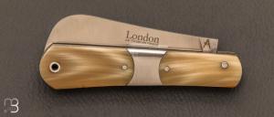 Couteau " London 9cm " 14C28N et corne blonde par Fontenille-Pataud