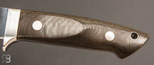  Couteau "Loveless 5'' Drop Point" par Shaun Bruwer - Micarta et N690