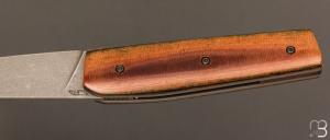   Couteau " Mastard " custom par Christophe Arbogast - Micarta Vintage et lame en D2