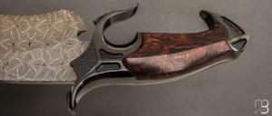    Couteau " Mercury - Mosaic Damascus Fighter " custom de Claudio Sobral & Ariel Sobral - CAS Knives