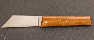 Couteau "  Montpellier " custom micarta et RWL-34 par Claude Giraud