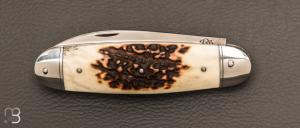   Couteau " Navette " custom par David Breniere - Bois de cerf et 80Crv2