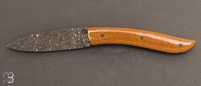 Couteau  " le Nv " par Tim Bernard - Micarta et Lame 14C28N