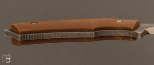 Couteau " New Small fixed " par David Breniere - G10 marron et 14c28