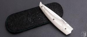   Couteau  " ORCA " pliant par l'Atelier Les 2 Diables - Os et 14c28N