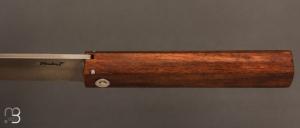 Couteau de poche L'Okto en noyer par Frédéric Maschio