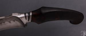    Couteau " Onca " de Samuel Lurquin - Bois de fer d'Arizona et lame damas