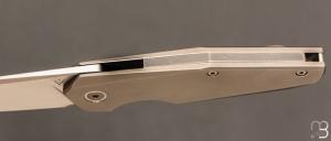    Couteau " P'ti "  custom par Philippe Jourget - Titane/Damas et CPM 154 CM