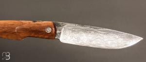 Couteau de poche Piémontais par Mickael Moing - Chêne et damas