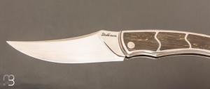 Couteau " Pointix " custom de Florent Dall'ava - L'atelier Dall'ava - Inox/Carbone Gold