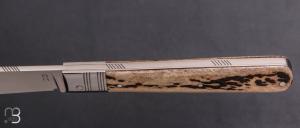    Couteau " Pradel " par Romain Alvarez - RWL34 et bois de cerf