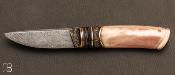 Couteau " Renne Antik " droit de Benoit Maguin - Damas et bois de renne