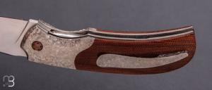     Couteau " Rocket " custom de Stéphane Sagric - Micarta et CristalTi