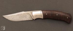 Couteau " Slipjoint " damas mosaque et gidgee par Grgory Picard