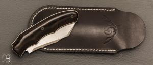 Couteau " Tetrao Mini " custom par Cyril Doche - Rag micarta et 14c28N