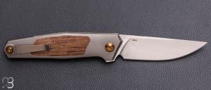   Couteau " Toko" flipper de Jens Anso - Titane/Micarta et RWL34