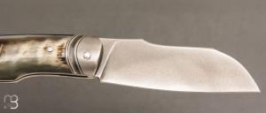    Couteau " Tomo " Cran forcé par Mickaël Moing - XC100 et corne de bélier