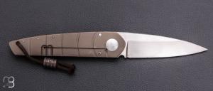  Couteau "Toucan" custom par Alain André - titane et lame en RWL34