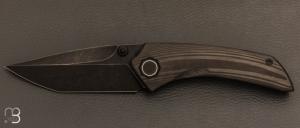 Couteau " Tuna - Standard 1 " par Poikiloblade - Carbone Woodgrain et Bohler M398