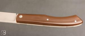   Couteau artisanal pliant par Laurent Gaillard - G10 et 14C28n