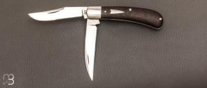 Couteau  "  custom 2 lames " par David Taber - Rag micarta