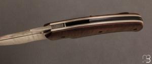  Couteau custom pliant de David Lespect - Gidgee et damas