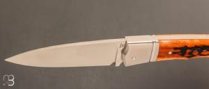    Couteau " Pièce unique " custom par Rémi Lavialle - Os cerfé et lame en RWL34