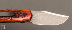   Couteau " custom " par Guy Poggetti - Os cerfé et Elmax