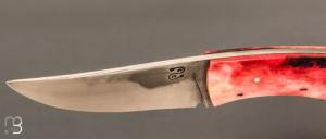    Couteau droit par Nicolas Mestrallet - Atelier du couteau de Vaunaveys - Acier C130 et os