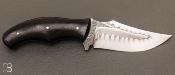 Couteau droit custom G10 noir et acier W5 par Milan Mozolic