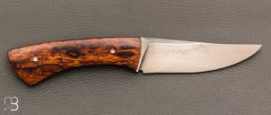  Couteau droit par Nicolas Mestrallet - Atelier du couteau de Vaunaveys - Acier C130 et bois de fer