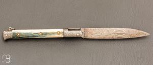   Couteau " Issoire " de Jean Pierre Veysseyre - Ivoire de mammouth et lame damas